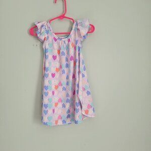 Dot Dot Smile Dress Baby Girl's 12-24mo Purple Hearts Swing Twirl NWT